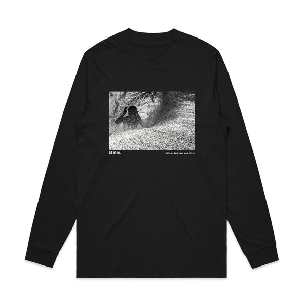 'Static. By Respondek' - Black long sleeve T-shirt with photographic print (Featuring Craig Anderson) - Australia and USA shipping only.